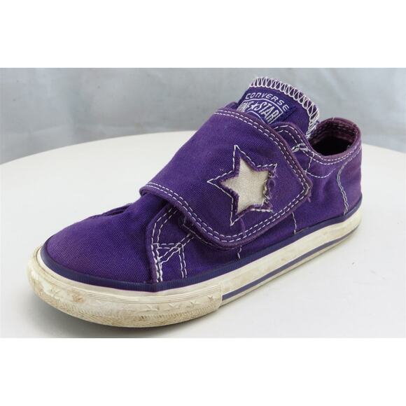 Converse Toddler Girls 10 Medium Purple Sneaker Fabric One Star‎ - Picture 1 of 9